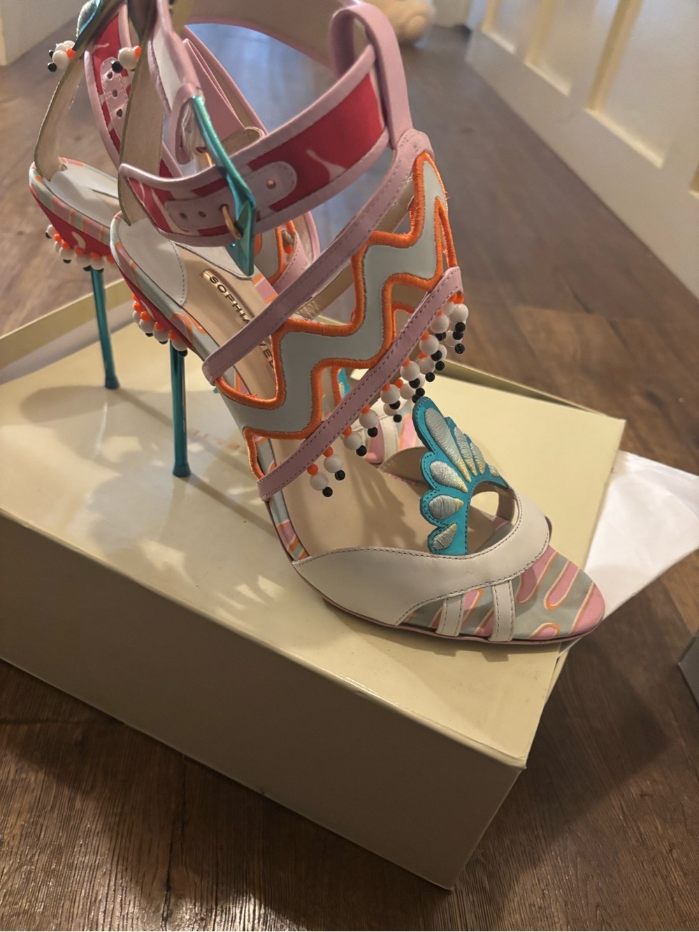 Sophia Webster Multicolor Embellished Strappy High-Heels